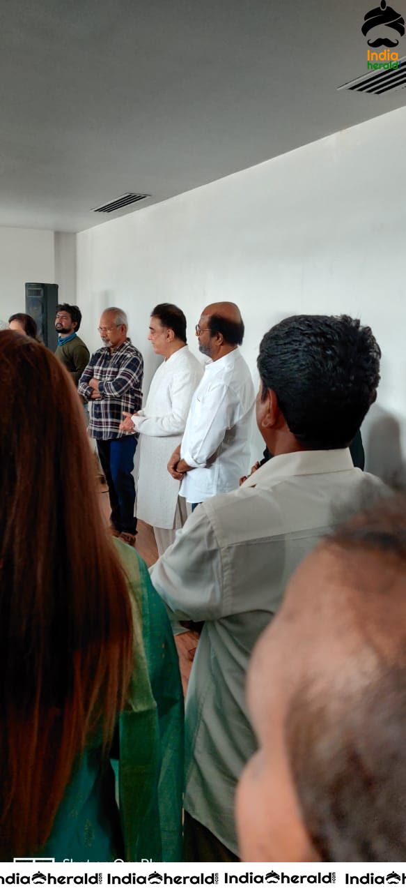 Rajinikanth arrives at RKFI for the unveiling of Director K Balachander Statue