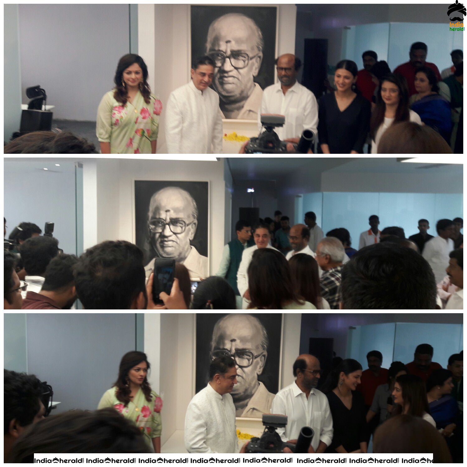 Rajinikanth arrives at RKFI for the unveiling of Director K Balachander Statue