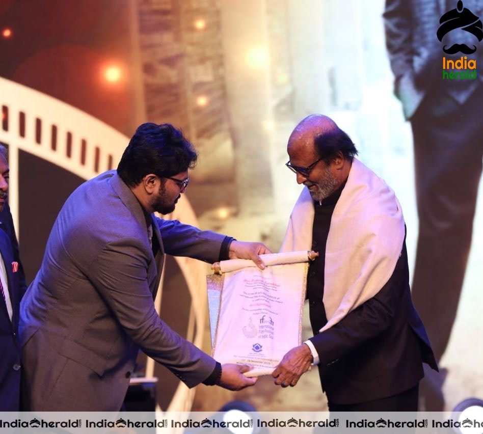 Rajinikanth was honoured with Icon of the Golden Jubilee Award at IFFI