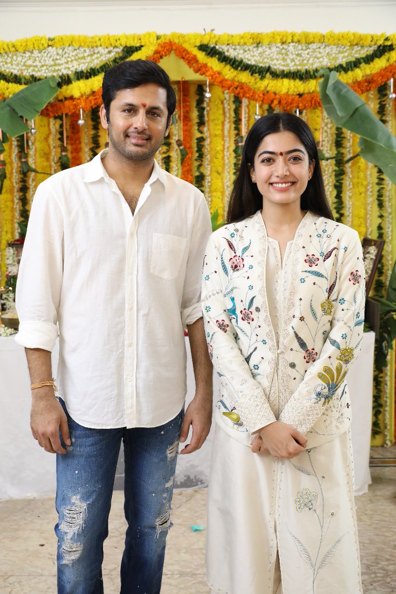 Rashmika Mandanna And Nithiin Starrer Bheeshma Pooja Launch Happened Today