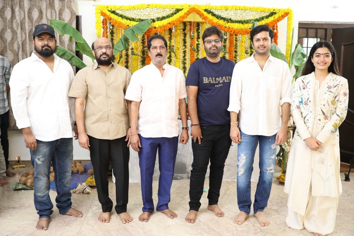 Rashmika Mandanna And Nithiin Starrer Bheeshma Pooja Launch Happened Today