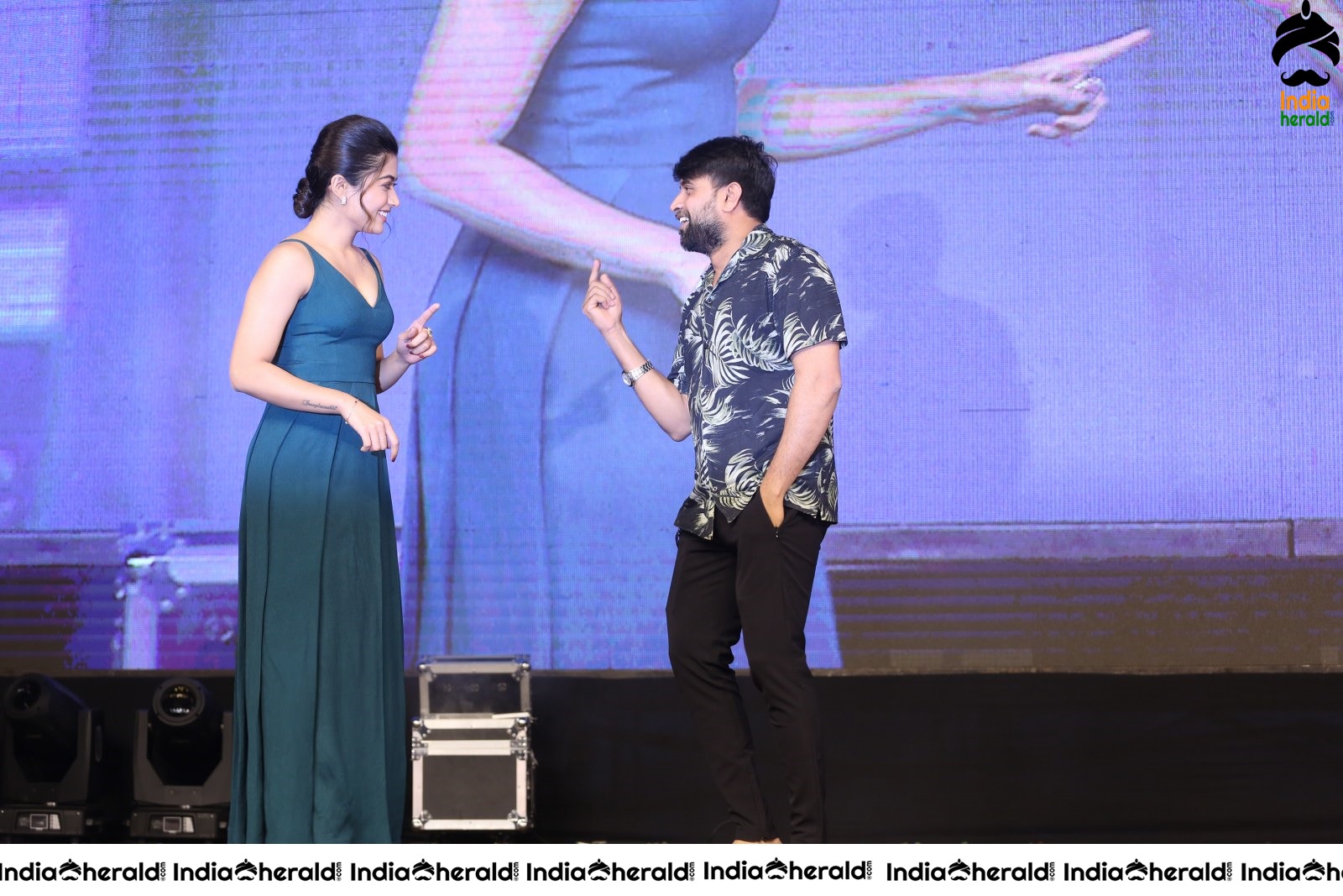 Rashmika Mandanna Looking Pretty at Bheeshma Pre Release Event Set 1