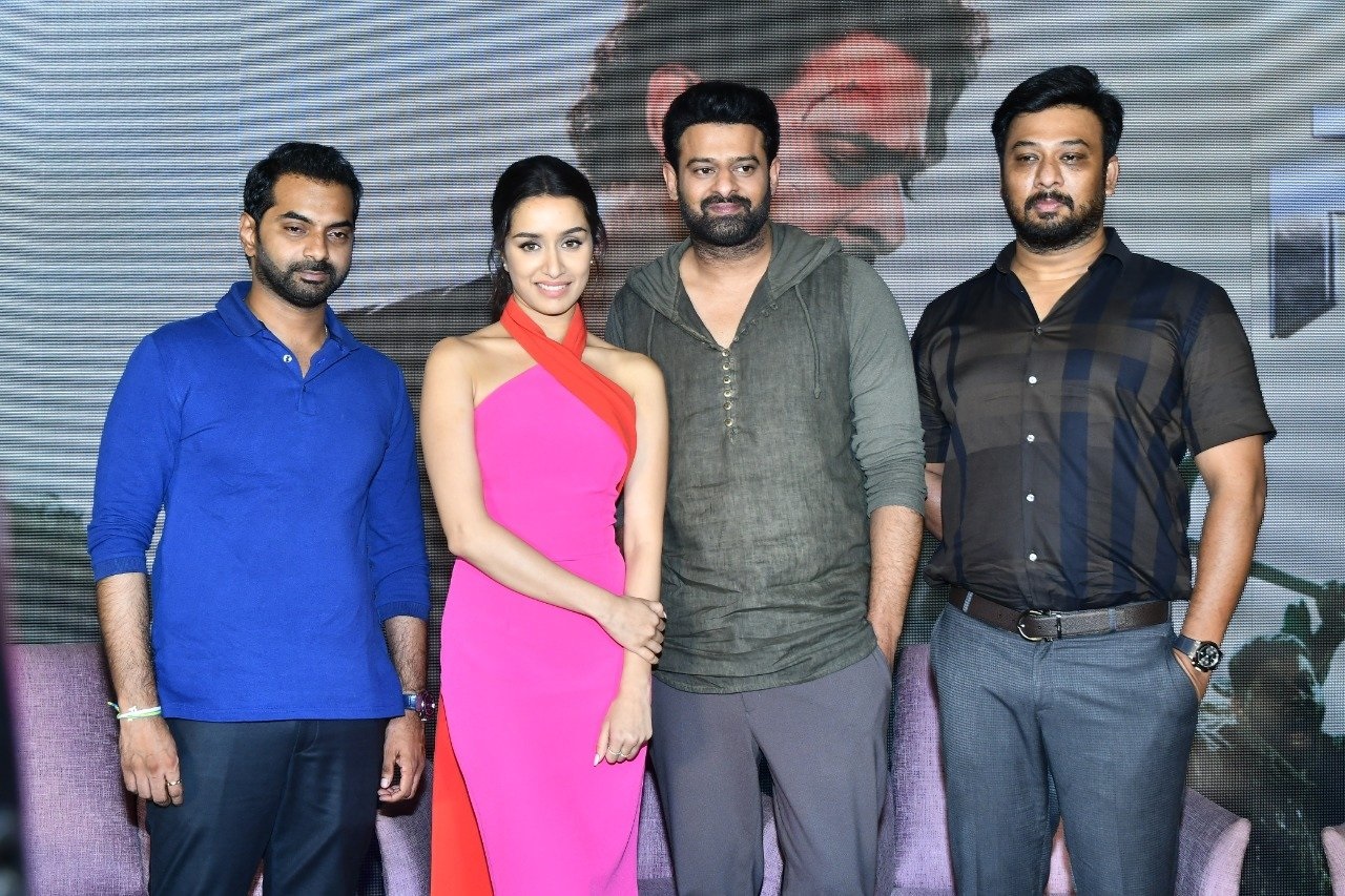 Saaho Movie Hyderabad Media Interaction Set 1