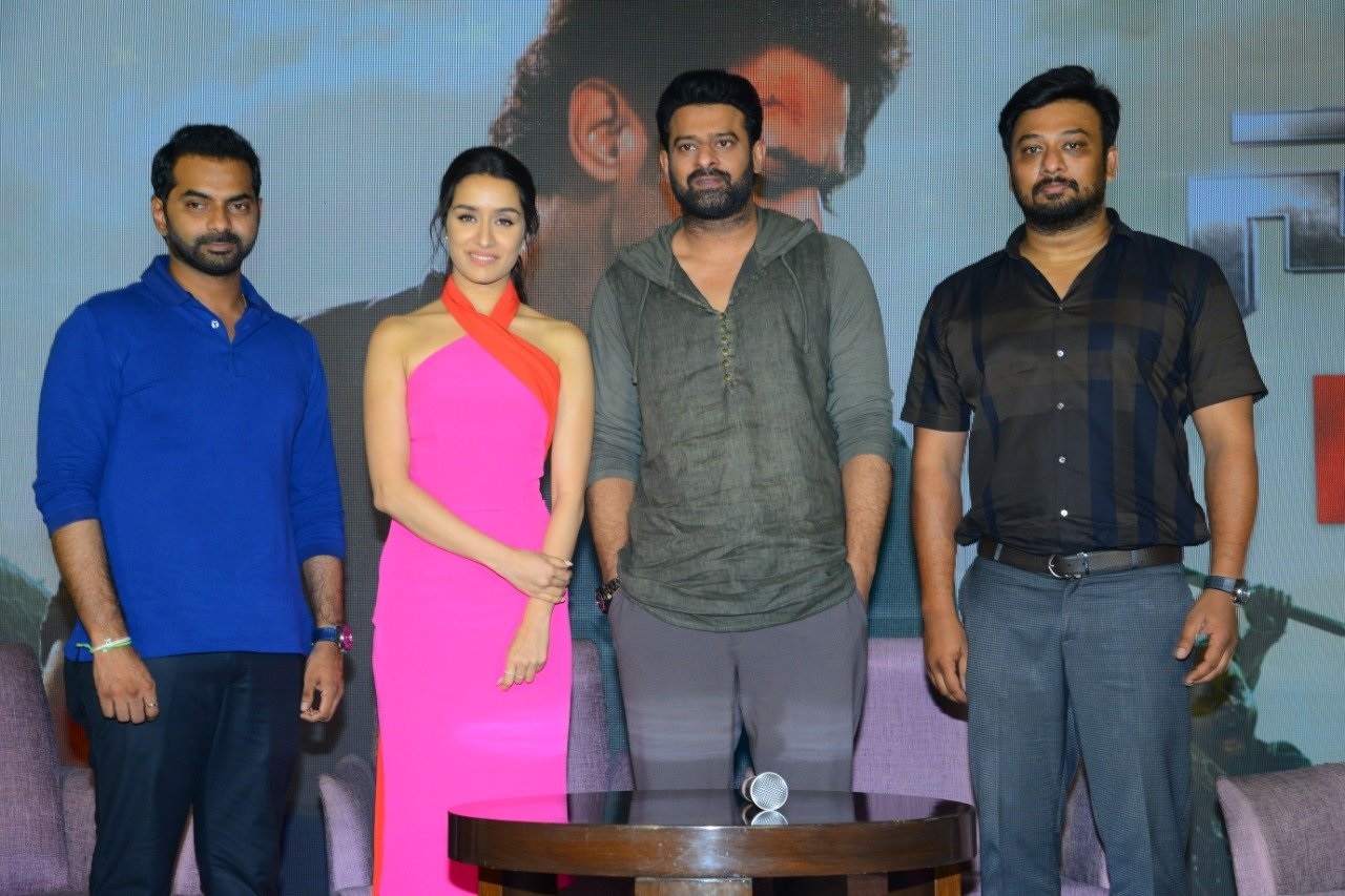 Saaho Movie Hyderabad Media Interaction Set 1