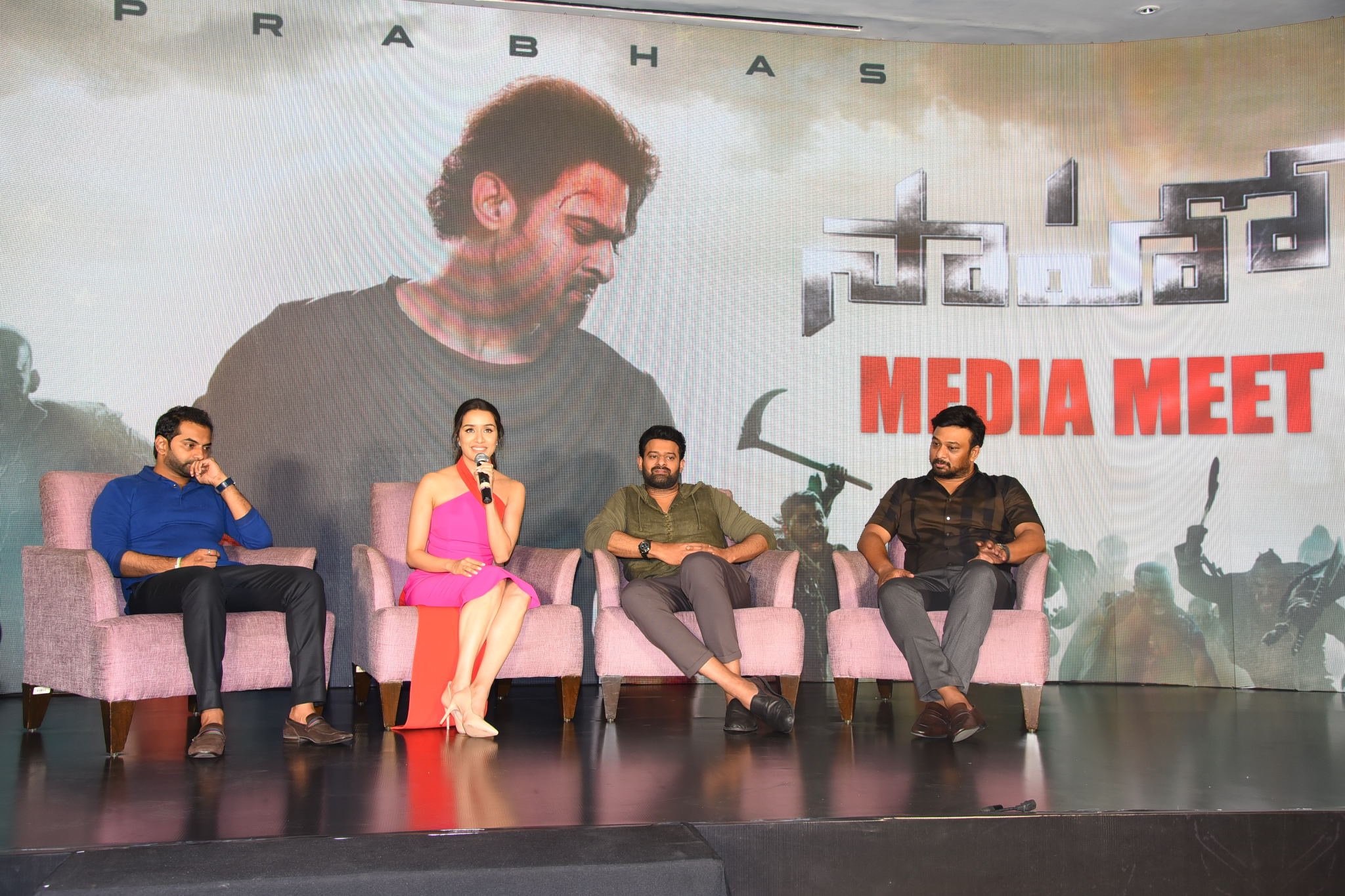 Saaho Movie Hyderabad Media Interaction Set 2