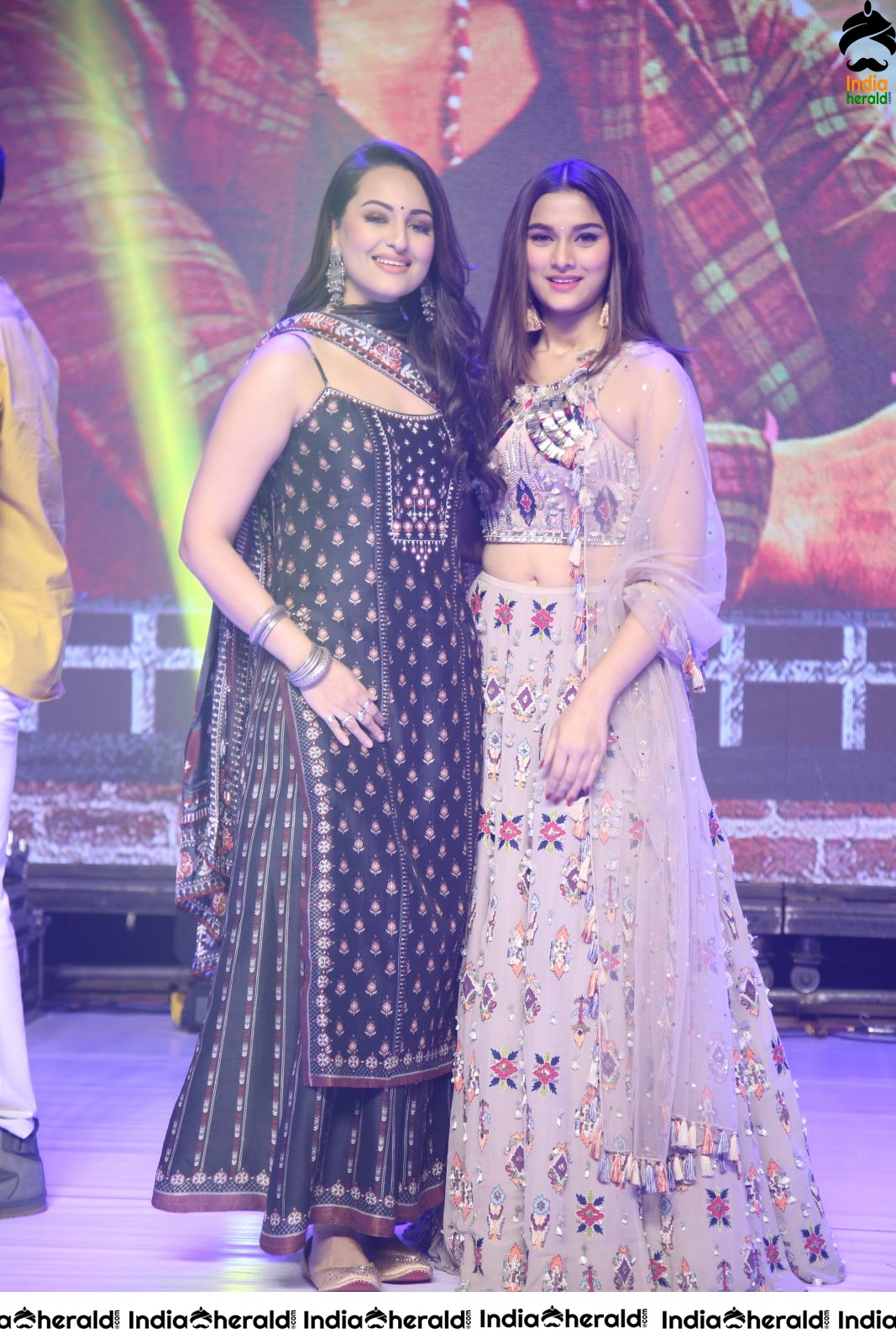 Saiee Manjrekar and Sonakshi Sinha at Dabangg 3 Event Set 1