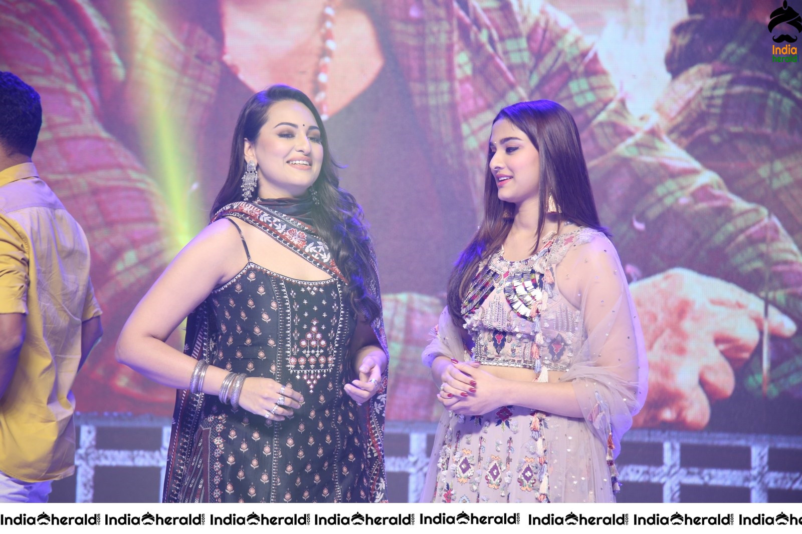 Saiee Manjrekar and Sonakshi Sinha at Dabangg 3 Event Set 1