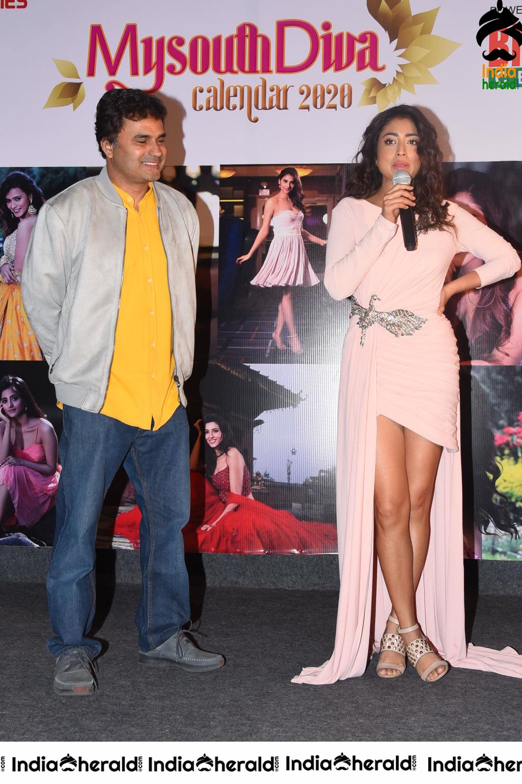 Shriya at My South Diva 2020 Calendar launch