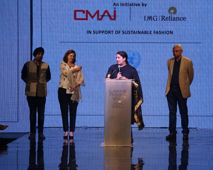 Smriti Irani At Lakme Fashion Week Winter 2019