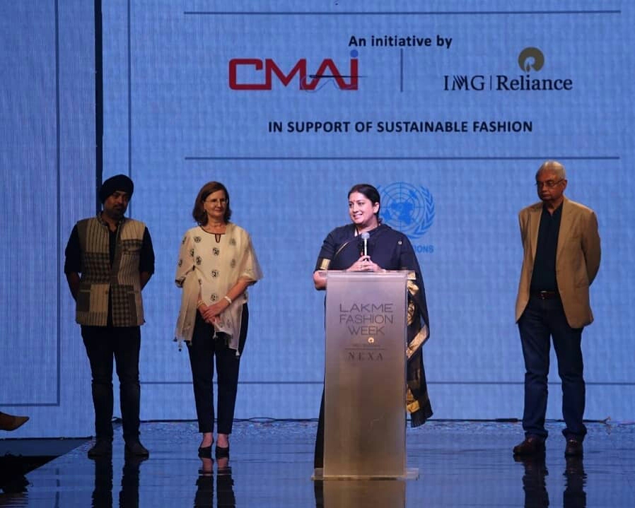 Smriti Irani At Lakme Fashion Week Winter 2019