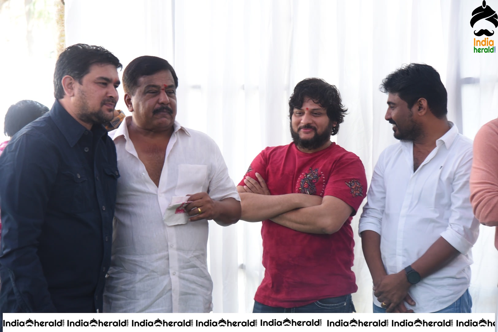 Sresth Films Banner where Nithiin teams up with Merlapaka Gandhi Pooja Stills Set 2