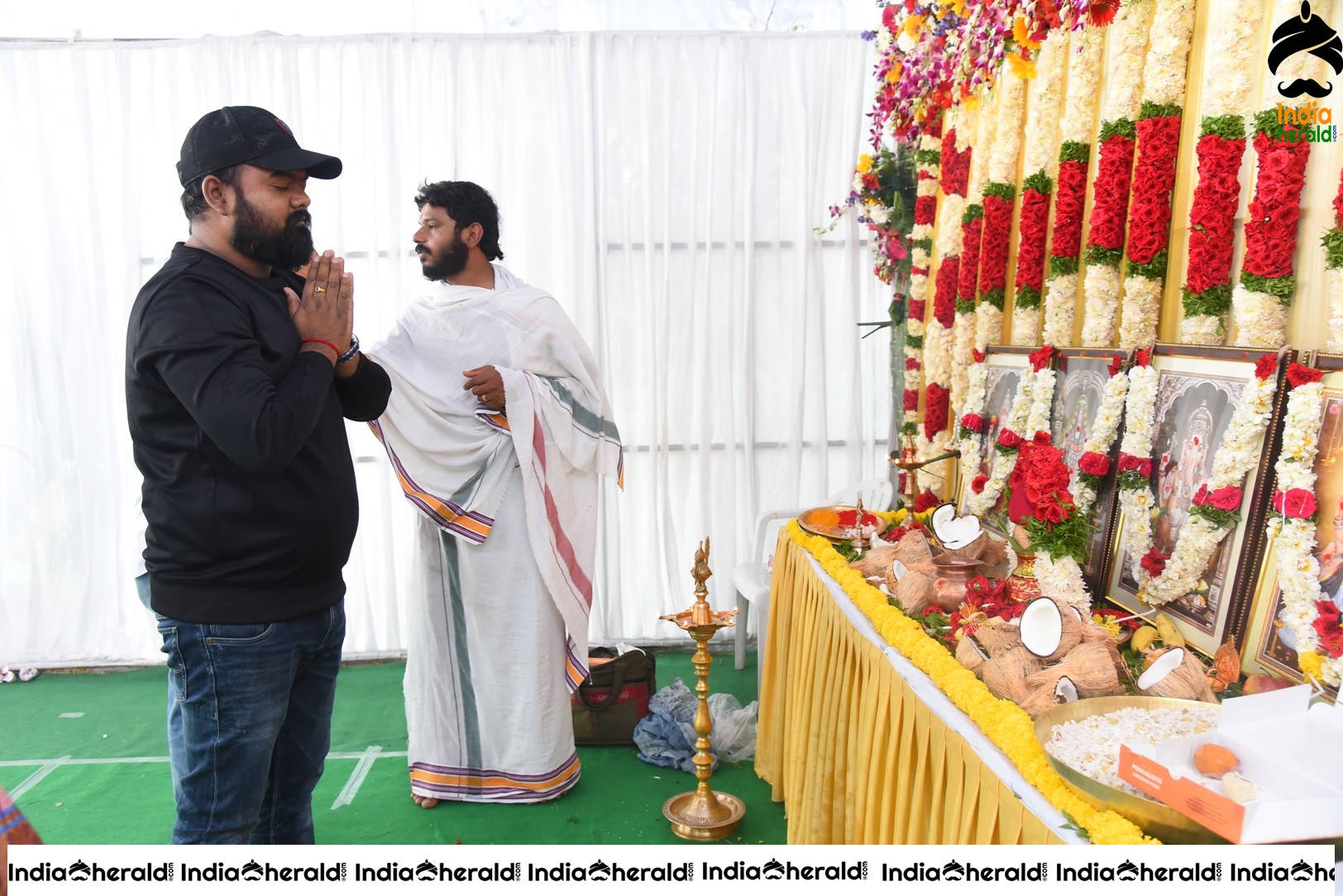 Sresth Films Banner where Nithiin teams up with Merlapaka Gandhi Pooja Stills Set 3