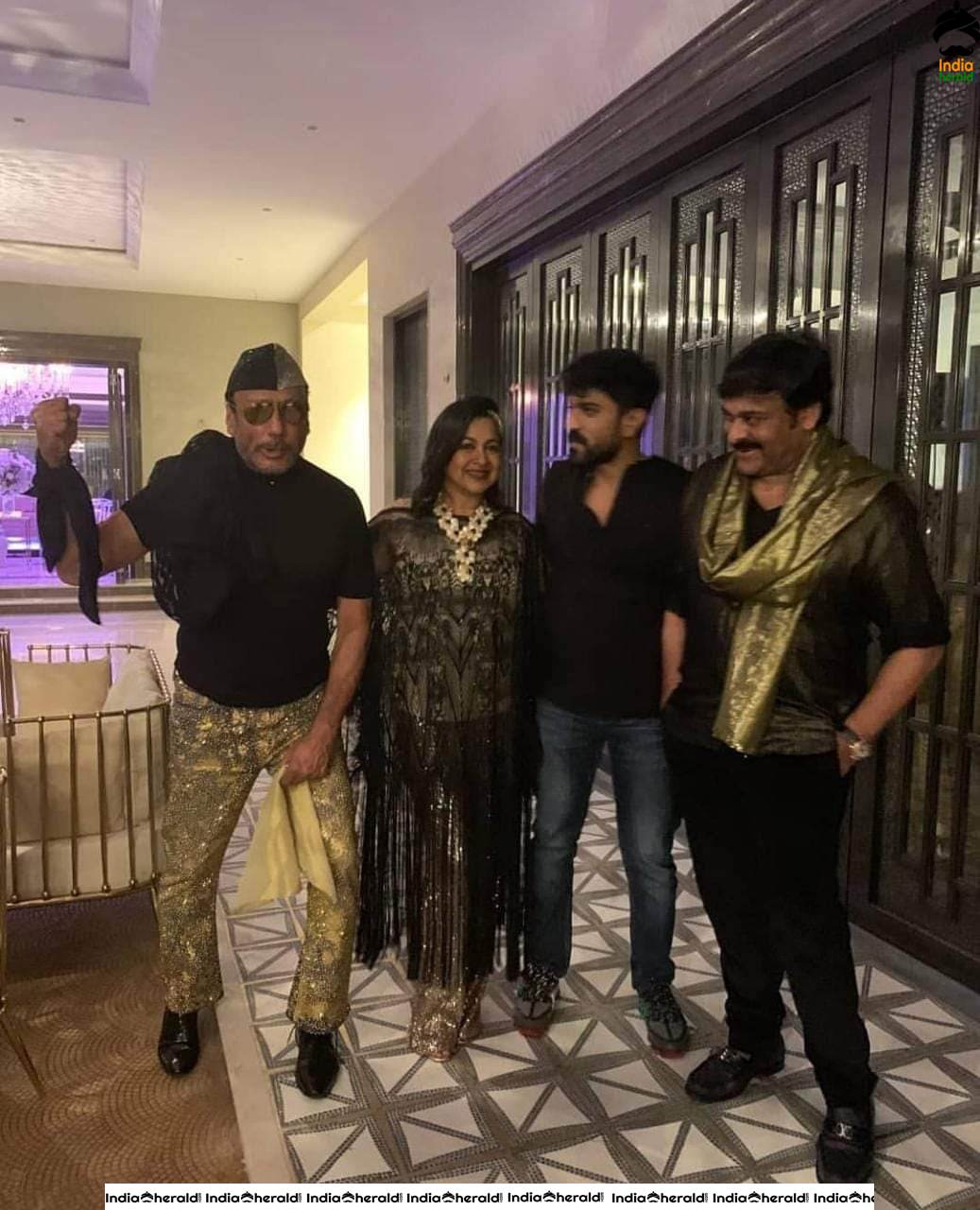 Stars having a gala time at the 80s reunion hosted by Megastar Chiranjeevi