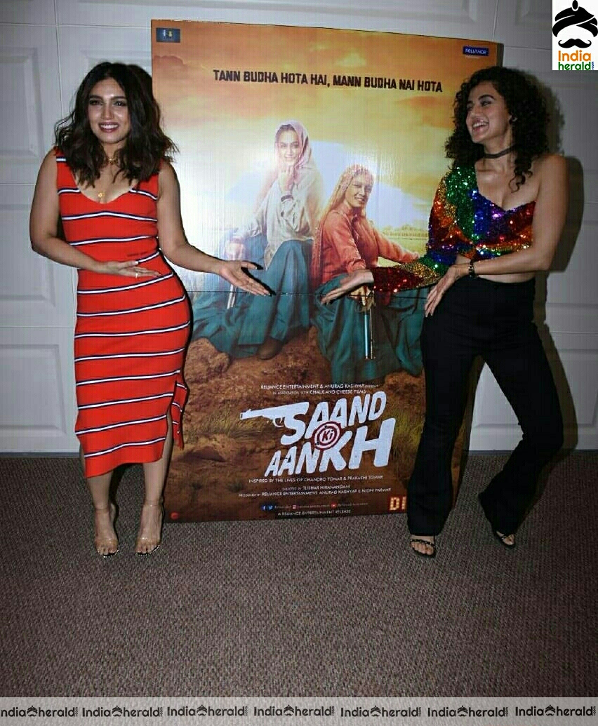 Taapsee Pannu And Bhumi Pednekar At Saand Ki Aanth Movie Success Party At BKC