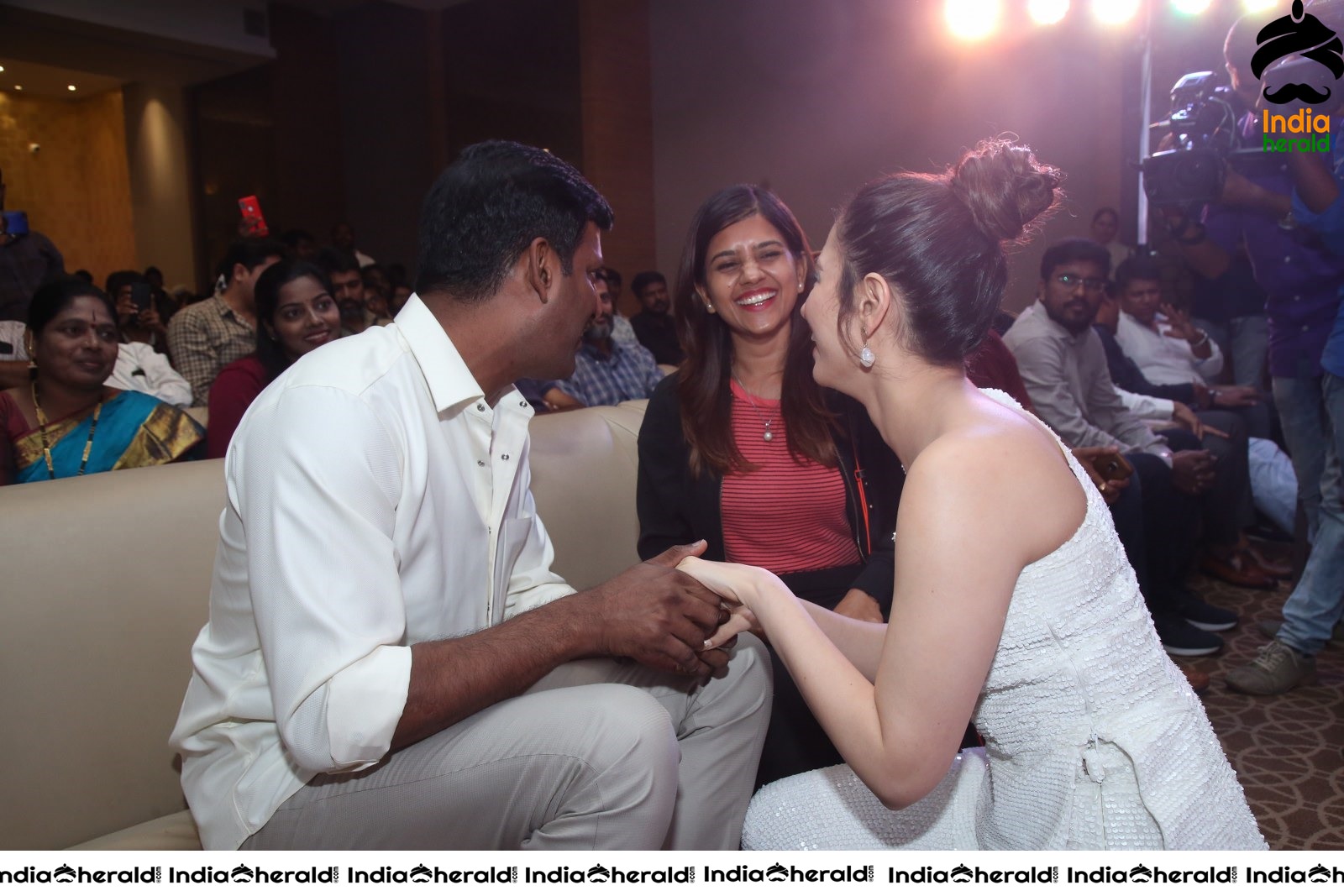 Tamannaah Sits On the Floor and have a Funny Moment with Vishal at Action Event Set 1