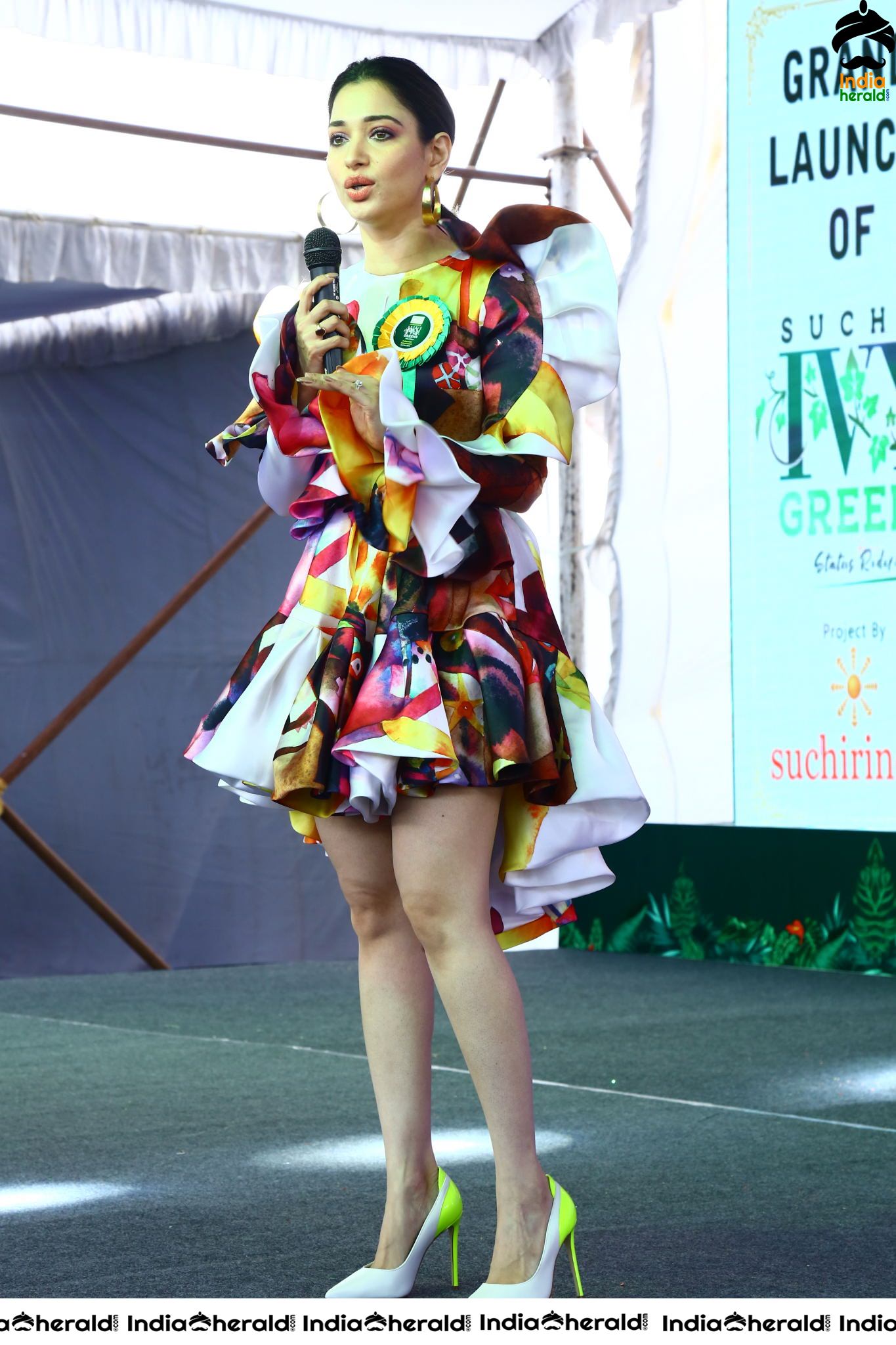 Tamannah and Azharuddin Grand Launched the SUCHIRINDIA IVY GREENS PROJECT at MAHESHWARAM Set 1