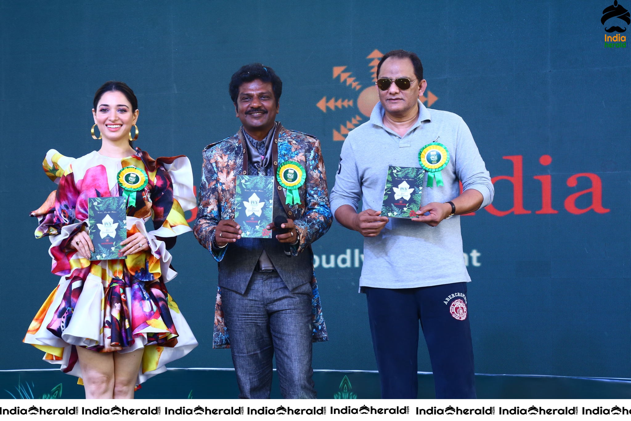 Tamannah and Azharuddin Grand Launched the SUCHIRINDIA IVY GREENS PROJECT at MAHESHWARAM Set 1