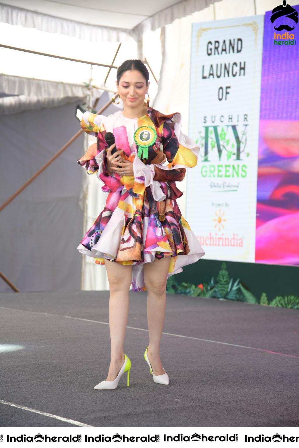 Tamannah and Azharuddin Grand Launched the SUCHIRINDIA IVY GREENS PROJECT at MAHESHWARAM Set 2