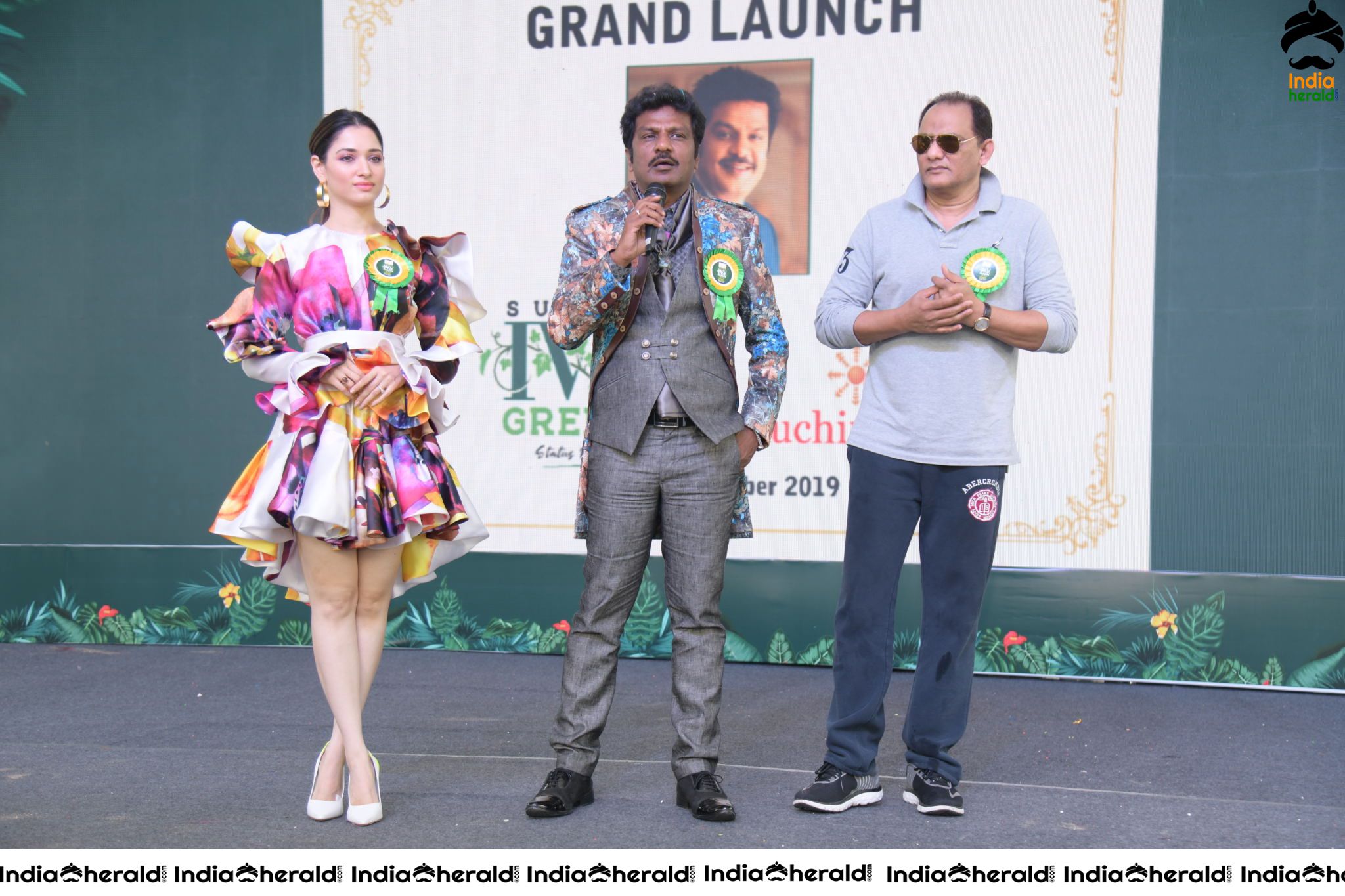 Tamannah and Azharuddin Grand Launched the SUCHIRINDIA IVY GREENS PROJECT at MAHESHWARAM Set 4