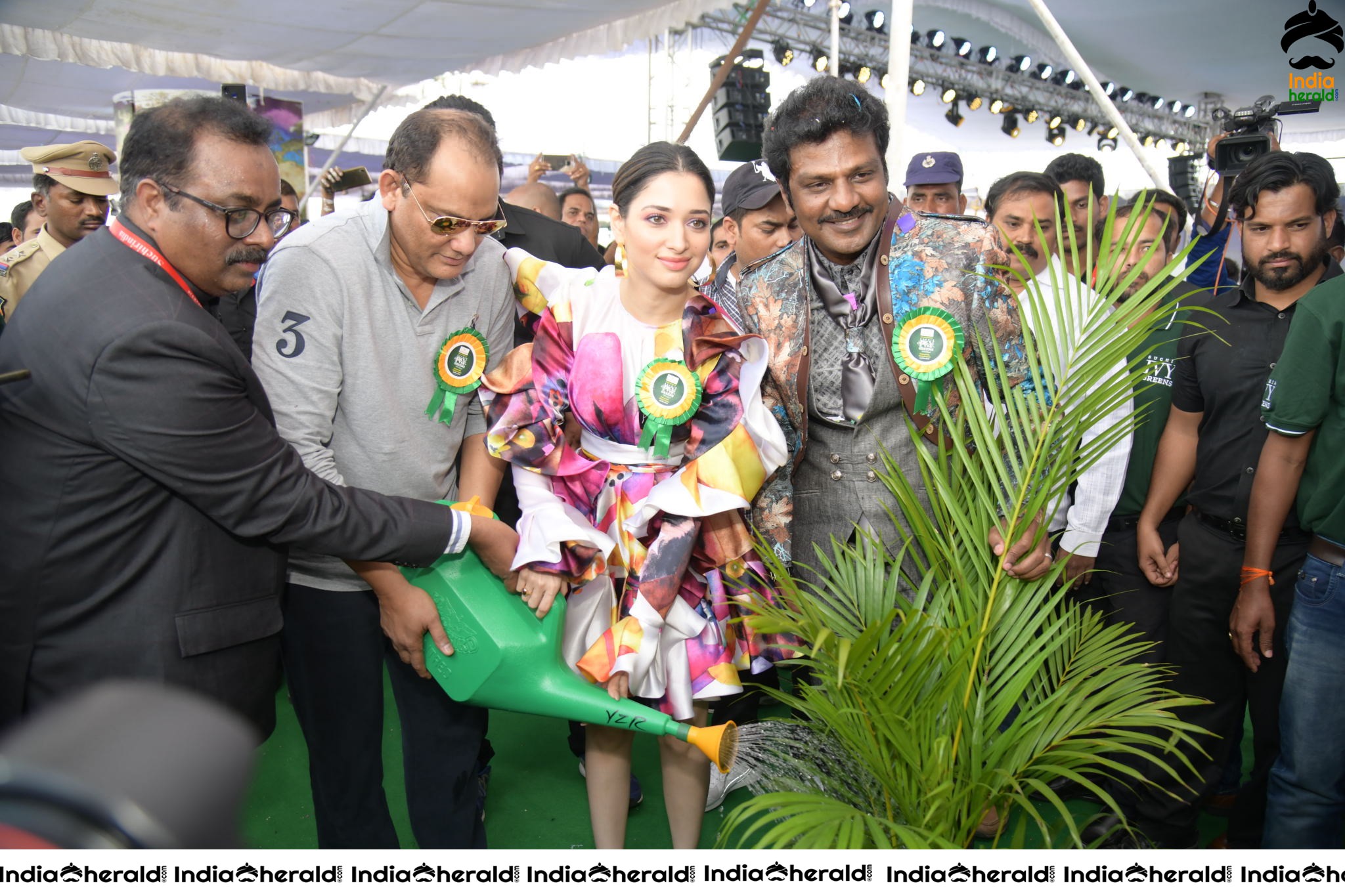 Tamannah and Azharuddin Grand Launched the SUCHIRINDIA IVY GREENS PROJECT at MAHESHWARAM Set 4