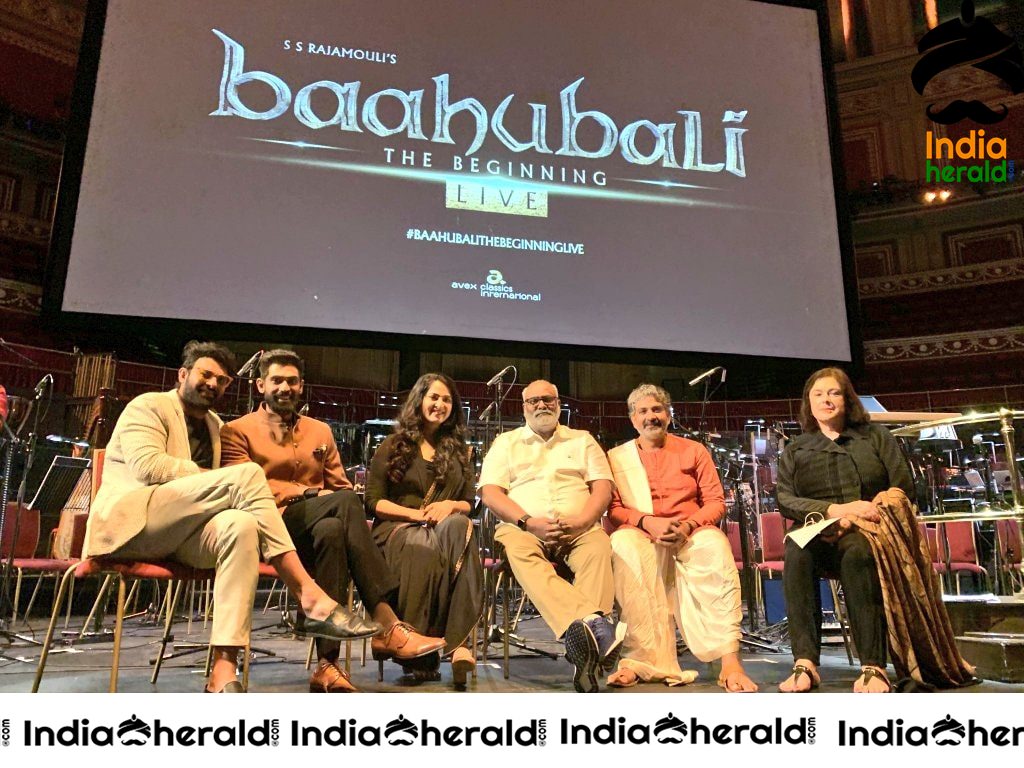 Team Baahubali at the Screening of Baahubali The Beginning at Royal Albert Hall with live orchestration Set 2
