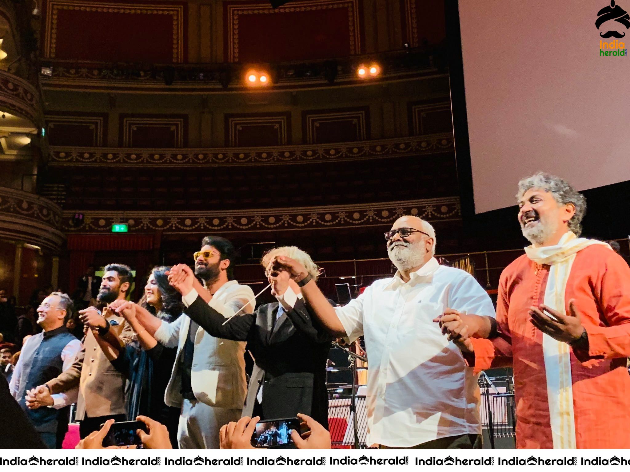 Team Baahubali at the Screening of Baahubali The Beginning at Royal Albert Hall with live orchestration Set 3