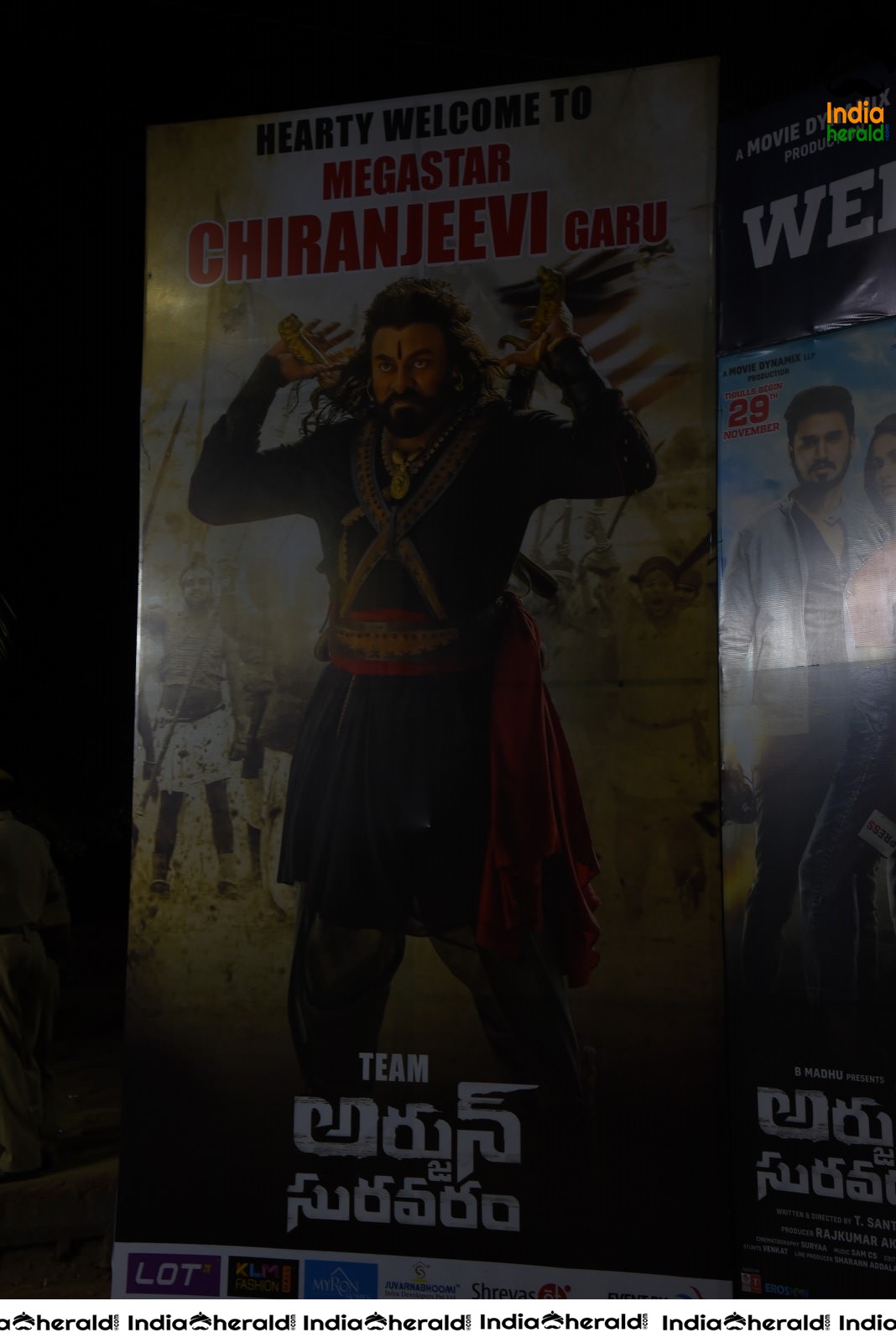 The Grand Stage and Banners for Arjun Suravaram Pre Release Event Set 1