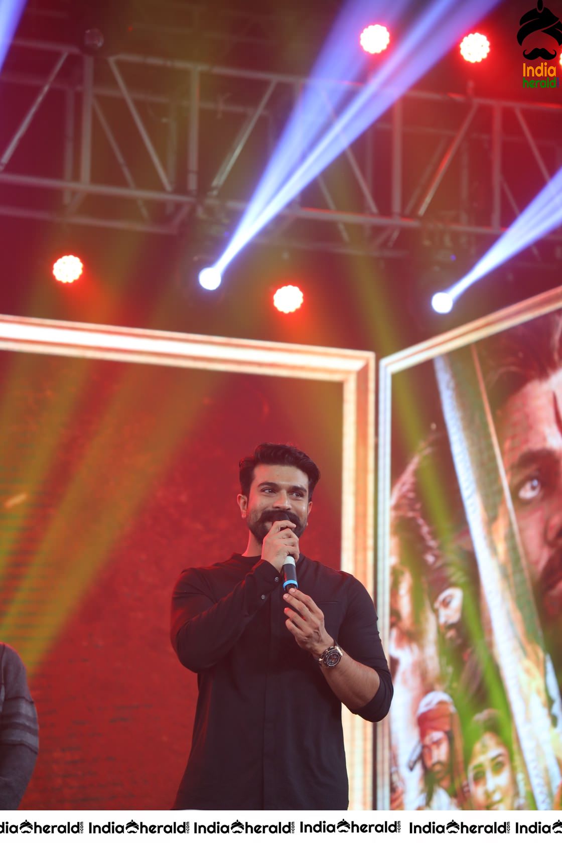 Unseen Candid Clicks of Ram Charan On the stage Set 1