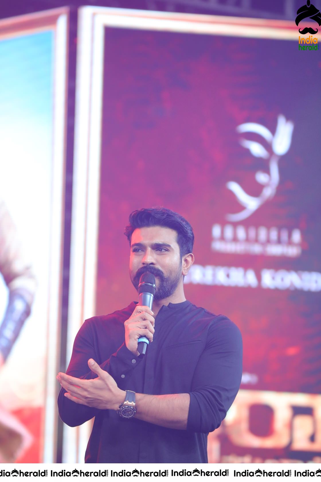 Unseen Candid Clicks of Ram Charan On the stage Set 1