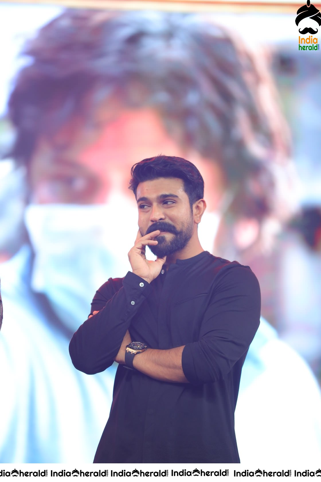 Unseen Candid Clicks of Ram Charan On the stage Set 2