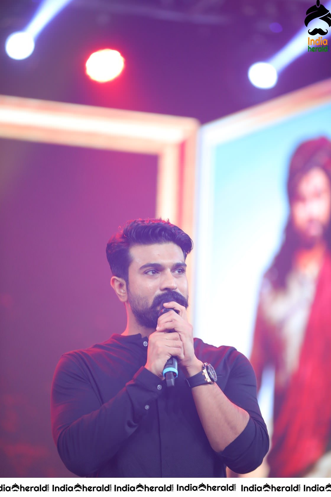 Unseen Candid Clicks of Ram Charan On the stage Set 2