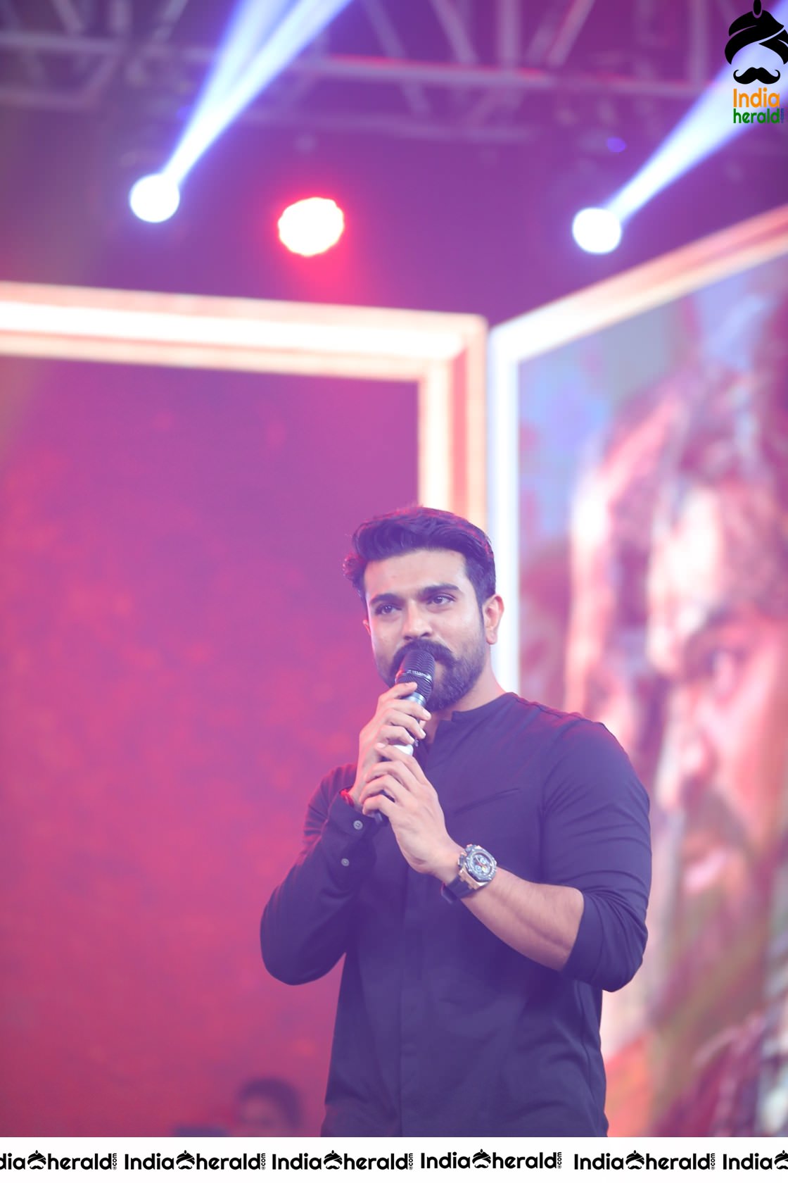 Unseen Candid Clicks of Ram Charan On the stage Set 2