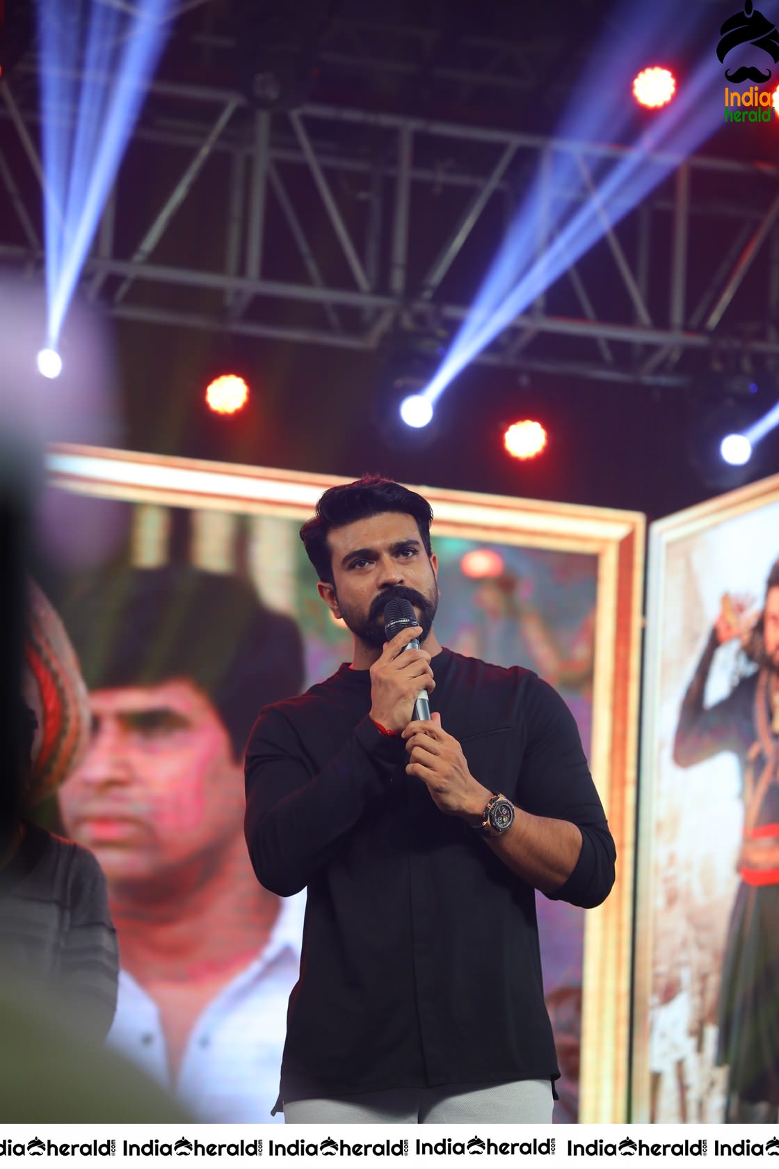 Unseen Candid Clicks of Ram Charan On the stage Set 2