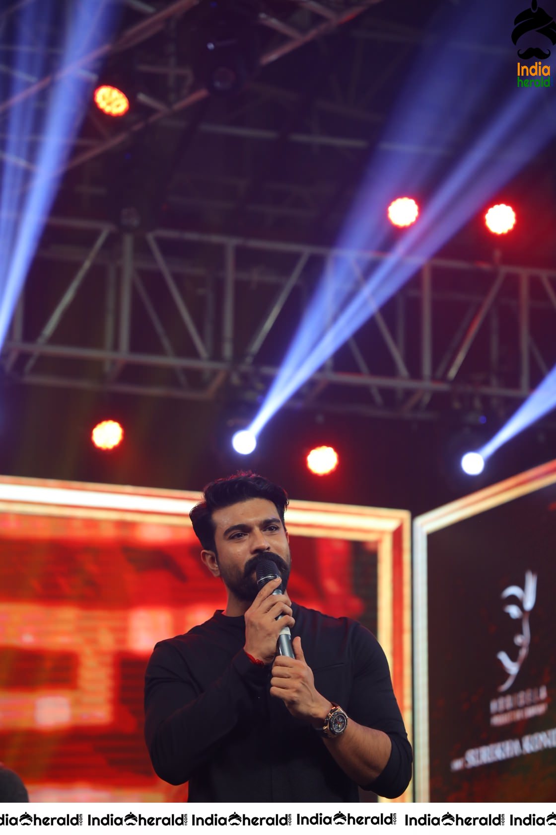 Unseen Candid Clicks of Ram Charan On the stage Set 2