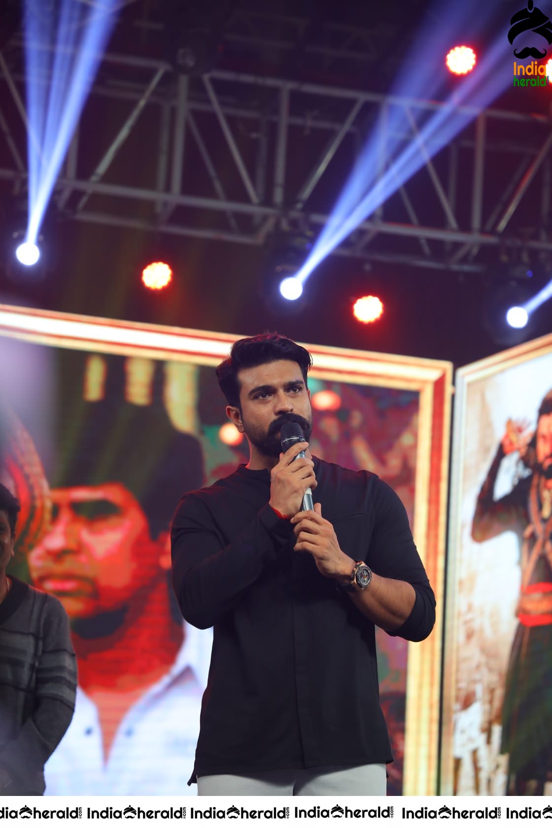 Unseen Candid Clicks of Ram Charan On the stage Set 2