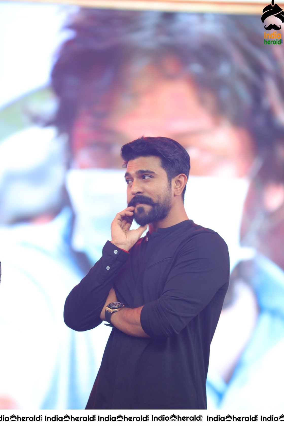 Unseen Candid Clicks of Ram Charan On the stage Set 2