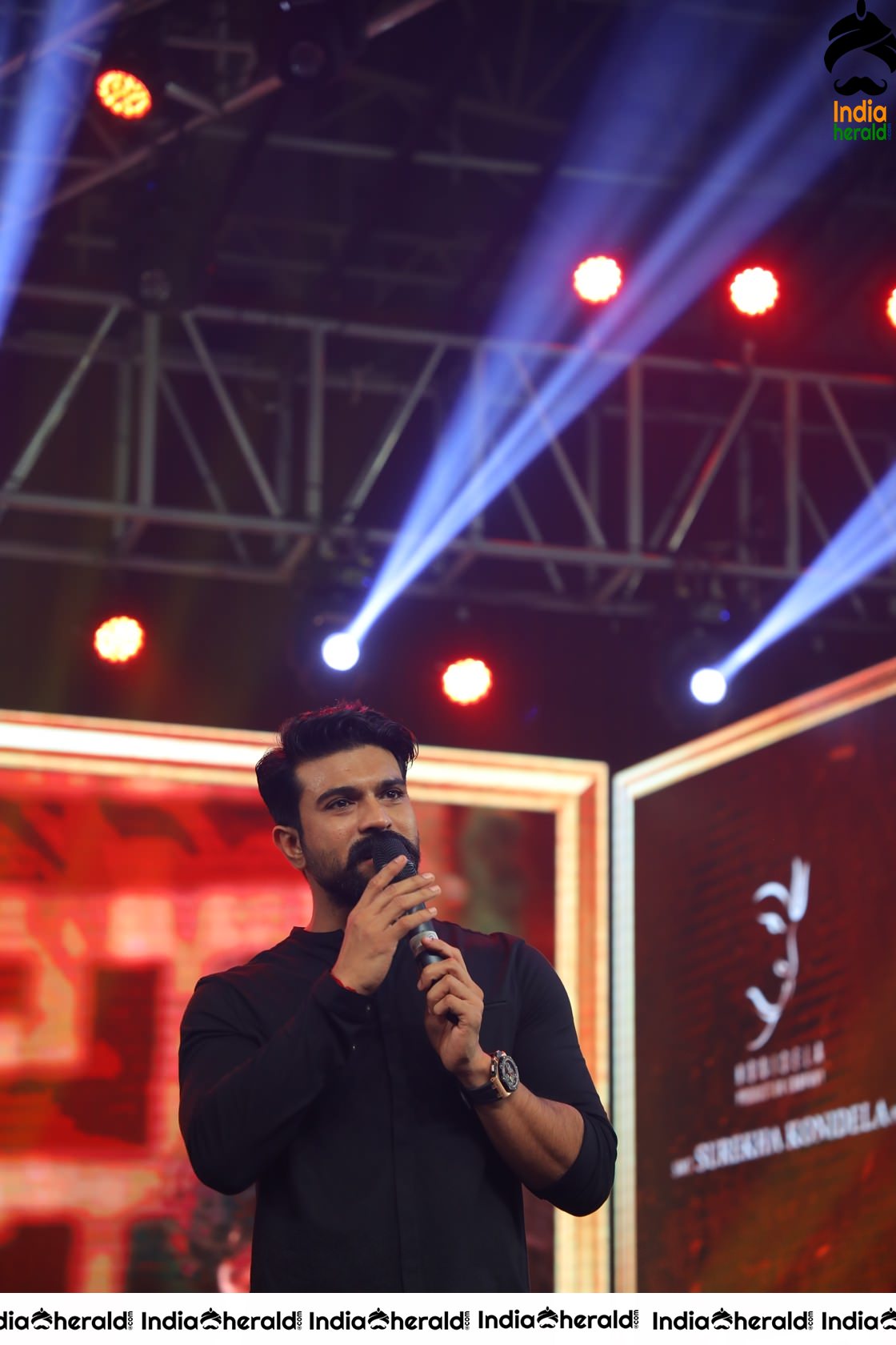 Unseen Candid Clicks of Ram Charan On the stage Set 2