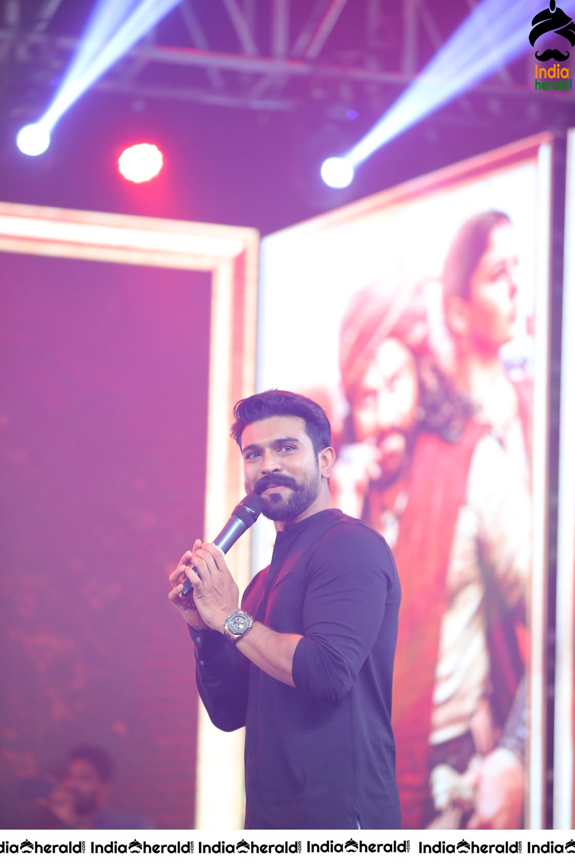 Unseen Candid Clicks of Ram Charan On the stage Set 2