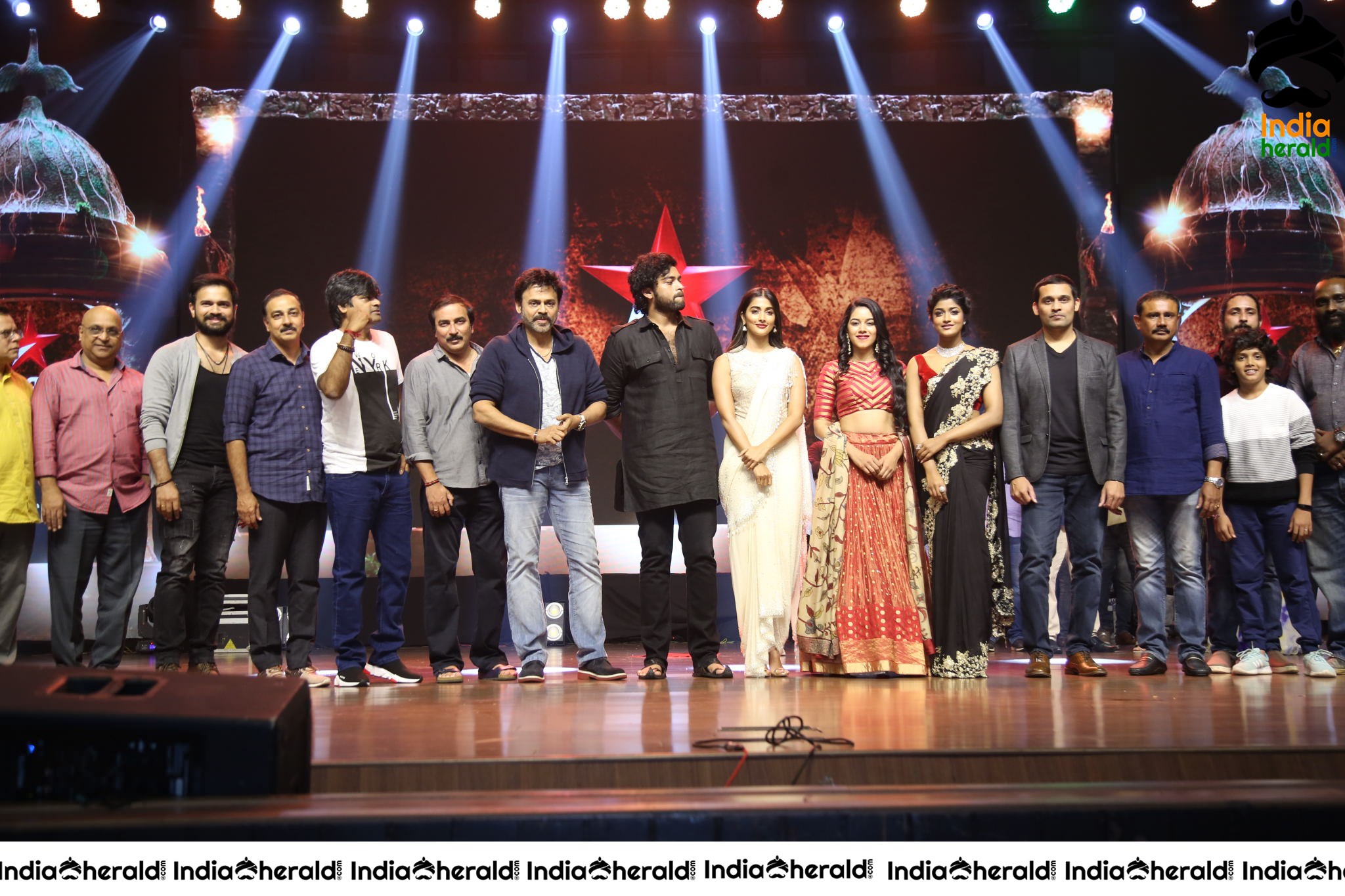 Valmiki Cast And Crew On The Stage Together Set 3