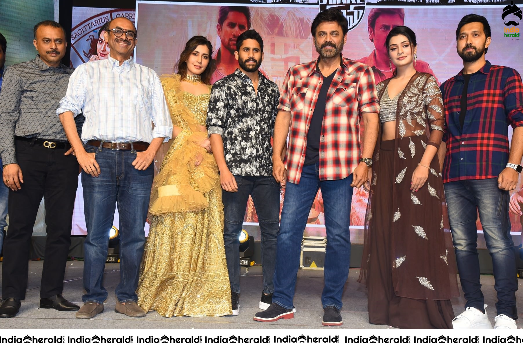 Venky Mama Pre Release Event Main Group Photos