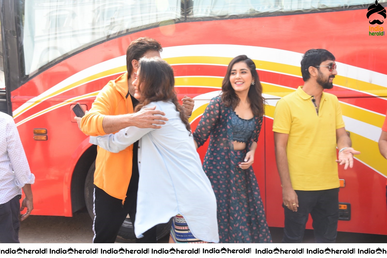 Venky Mama Team starts their Bus Tour Set 1