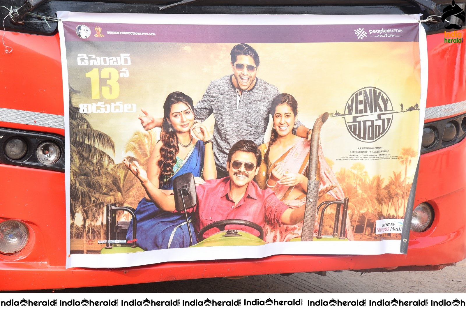 Venky Mama Team starts their Bus Tour Set 1