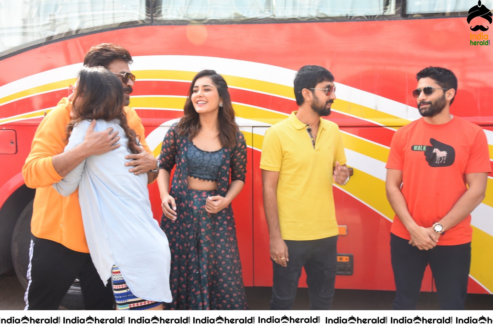 Venky Mama Team starts their Bus Tour Set 1