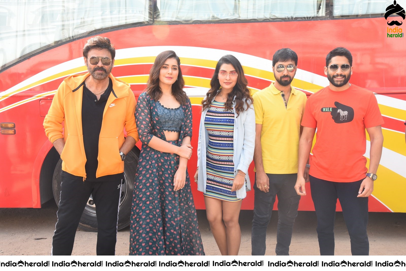 Venky Mama Team starts their Bus Tour Set 1