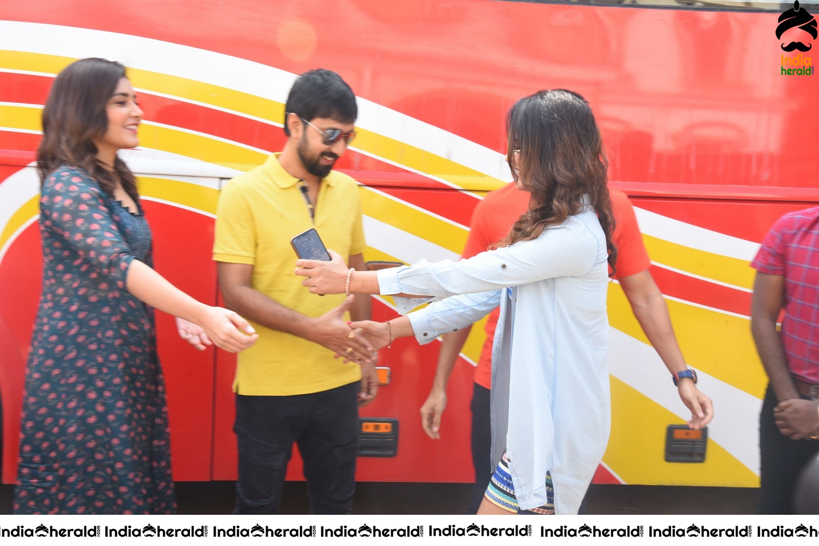 Venky Mama Team starts their Bus Tour Set 1