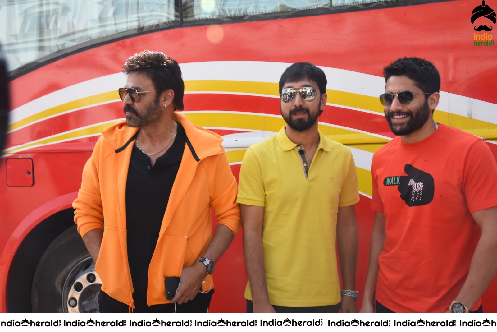 Venky Mama Team starts their Bus Tour Set 1