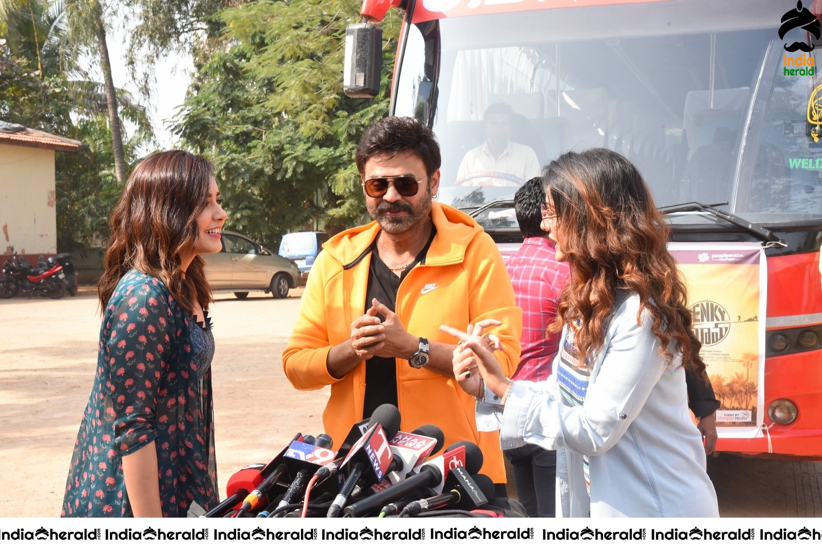 Venky Mama Team starts their Bus Tour Set 2