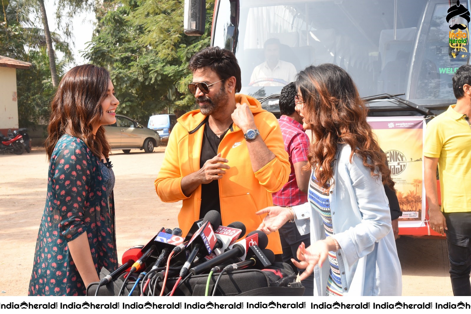 Venky Mama Team starts their Bus Tour Set 2