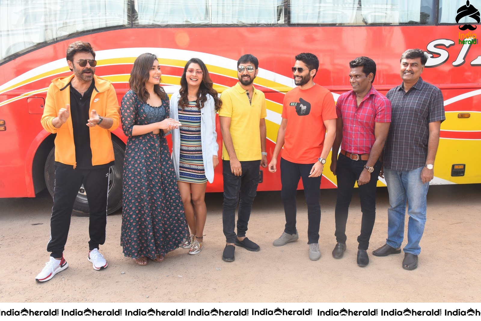 Venky Mama Team starts their Bus Tour Set 2