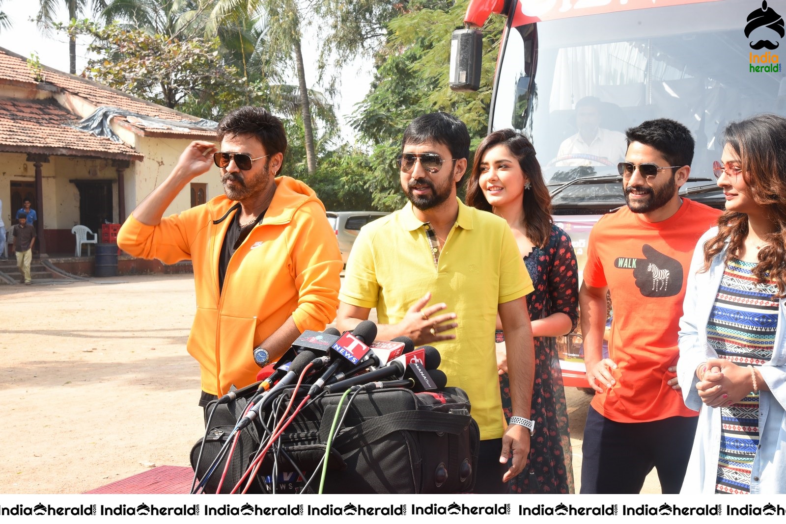 Venky Mama Team starts their Bus Tour Set 2